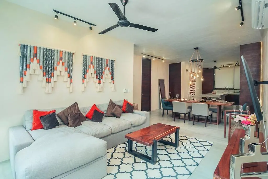 Luxury 2 Bdr 2 Bth 2 Bikes Jacuzzi Fiboptic Wifi. Lägenhet Tulum Mexiko